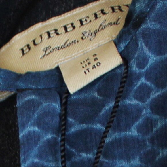 NWT Burberry Silk Snake Print Midi Dress | Elegance for Work & Parties - Picture 14 of 14